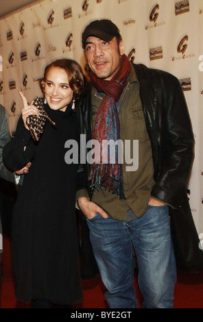 Javier Bardem e Natalie Portman Premiere di 'Goya i fantasmi' Praga Repubblica Ceca- 31.01.07 **Non disponibile per la pubblicazione Foto Stock