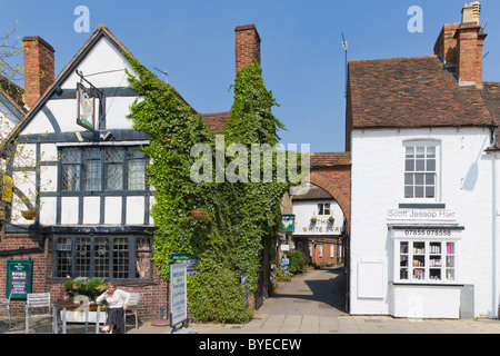 The White Swan Hotel Rother Street, Stratford-upon-Avon, Warwickshire, Inghilterra, Regno Unito, Europa Foto Stock