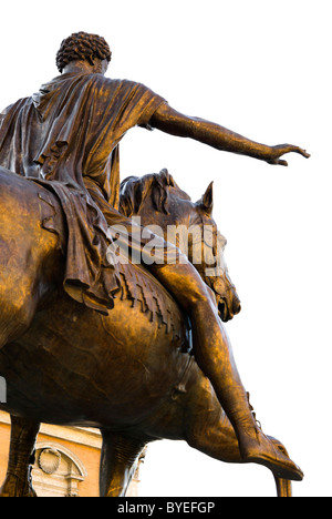 Marco Aurelio statua in Roma, Italia Foto Stock