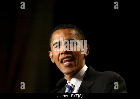 Barack Hussein Obama democratici conferenza invernale presso il Washington Hilton. Washington DC, Stati Uniti d'America 02.02.07 Foto Stock