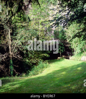 Entrata della caverna Wookey Hole, Somerset, Inghilterra Foto Stock