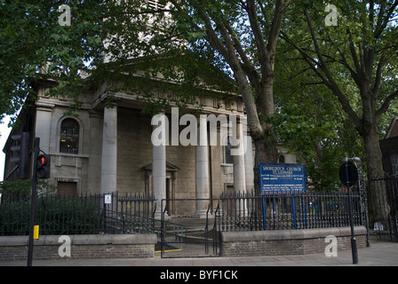 St Leonards chiesa Shoreditch High Street London E1 Foto Stock