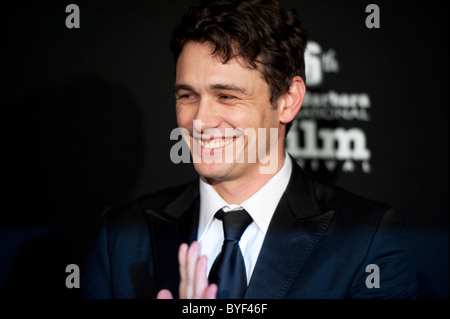 127 ore star, James Franco, passeggiate il tappeto rosso al Santa Barbara 26 Film Festival Foto Stock