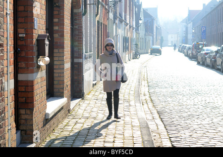 Luoghi di interesse turistico a Bruges - impostazione del film di culto " in Bruges". Foto Stock