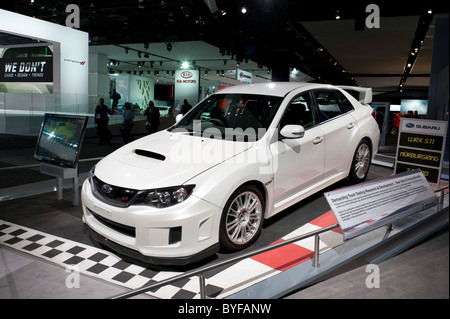 Subaru Impreza WRX STi al 2011 North American International Auto Show di Detroit Foto Stock