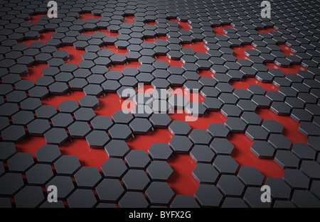 Tecnologia esagonale abstract Foto Stock