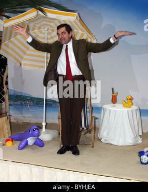 Rowan Atkinson alias Mr Bean in un photocall per il suo film 'Mr. Bean macht Ferien' ('Mr del bean Holiday") all'Adlon Hotel Foto Stock