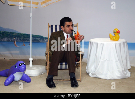 Rowan Atkinson alias Mr Bean in un photocall per il suo film 'Mr. Bean macht Ferien' ('Mr del bean Holiday") all'Adlon Hotel Foto Stock