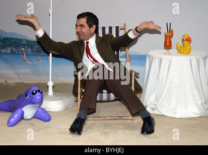 Rowan Atkinson alias Mr Bean in un photocall per il suo film 'Mr. Bean macht Ferien' ('Mr del bean Holiday") all'Adlon Hotel Foto Stock