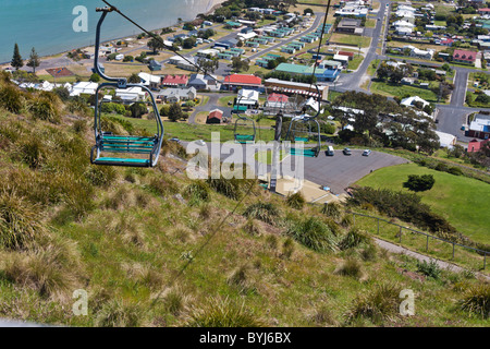 Seggiovia fino alla cima del "dado", flattop un affioramento roccioso vicino a Stanley Tasmania Foto Stock