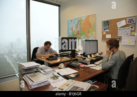 Un ufficio presso l'agenzia europea Frontex, Varsavia, Polonia Foto Stock