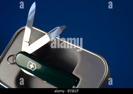 Un executive coltellino svizzero in verde Foto Stock