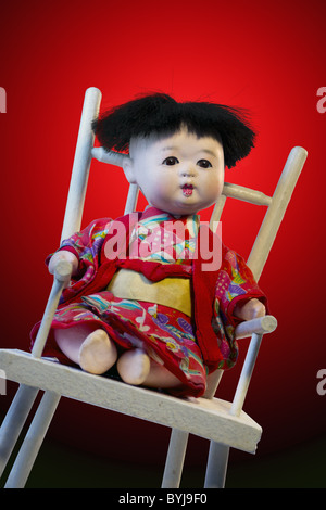 Giapponese antichi Ichimatsu Doll parte anteriore Foto Stock