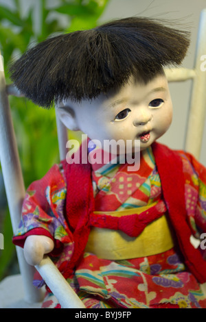 Giapponese antichi Ichimatsu Doll parte anteriore Foto Stock