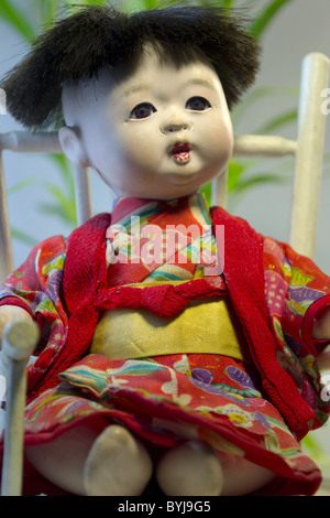 Giapponese antichi Ichimatsu Doll parte anteriore Foto Stock