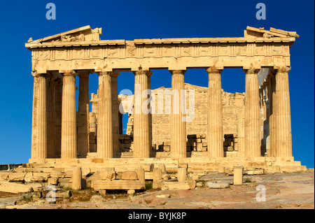 Tempio del Partenone, l'Acropoli di Atene in Grecia. Foto Stock