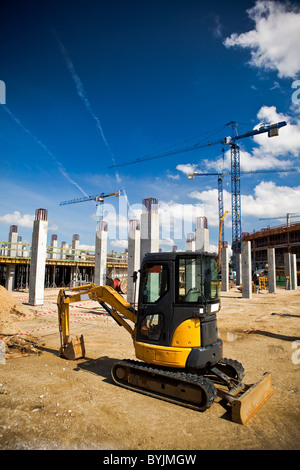 Sito in costruzione dello stadio di calcio a Wroclaw. Preparazione per Euro 2012 di calcio. Foto Stock