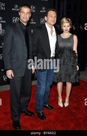 Jamison Jones, Christian Slater, Elisha Cuthbert presso la New York Premiere di " Egli era un uomo tranquillo' 12th Annual Gen Art Film Foto Stock
