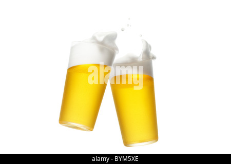 Due pinte di birra Foto Stock