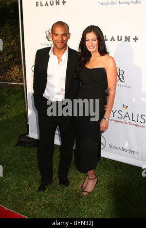 Amaury Nolasco e Dayanara Torres 2007 Chrysalis Butterfly Ball presso la casa di Susan Harris e Hayward Kaiser - Arrivi Foto Stock