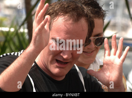 Quentin Tarantino 2007 Cannes Film Festival Giorno 7 - 'Death prova' - Photocall Cannes, Francia - 22.05.07 Foto Stock