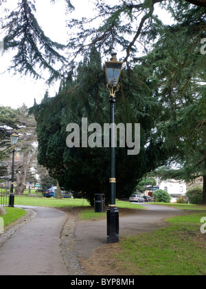 Great Malvern Gas light. Questa è stata l'ispirazione per CS Lewis per utilizzare un lampione nel leone la strega e l'armadio. Foto Stock