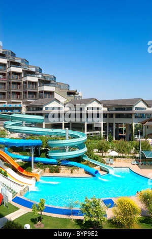 Parco acquatico presso l'hotel di lusso, Antalya, Turchia Foto Stock