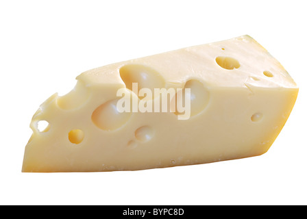 Bocconcini di formaggio isolato Foto Stock