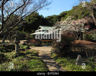 Suwano-chaya Tea House nel palazzo imperiale est giardini, Tokyo, Giappone. Foto Stock