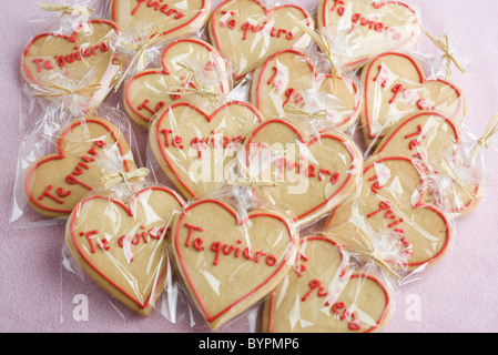 Il giorno di San Valentino i cookie Foto Stock