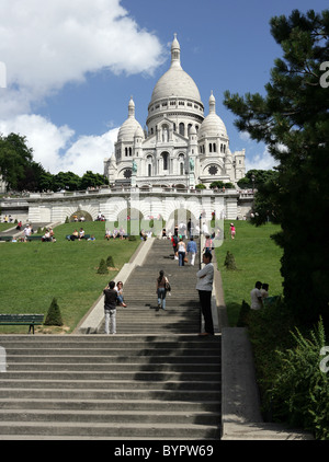 Basilique du Sacré-Coeur, Parigi Basilica del Sacro Cuore di Gesù di Parigi Foto Stock