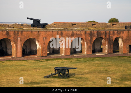 I cannoni a Fort Pulaski Foto Stock