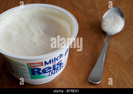 Muller dieta riso Latte pot Foto Stock