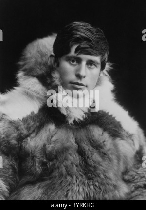 Vintage foto ritratto circa 1910 della Groenlandia esploratore polare e antropologo Knud Johan Victor Rasmussen (1879 - 1933). Foto Stock