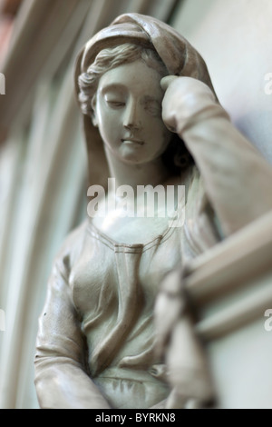 Statua di alabastro - Abbazia di Bath Foto Stock