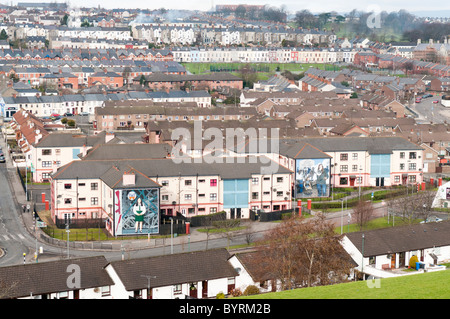 Affacciato sulla Bogside, Derry Foto Stock