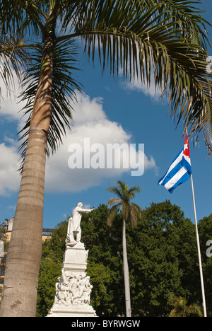 Statua di Jose Marti a Central Park, La Habana, Cuba Foto Stock