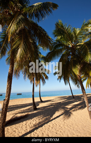 Crash spiaggia barca Aguadilla Puerto Rico Foto Stock