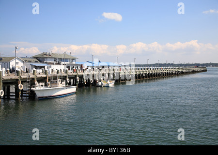 Porto, Shelter Island Sound, Greenport, Long Island, North Fork, New York, Stati Uniti d'America Foto Stock