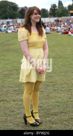 Kate Nash a Ben & Jerry's Gelato Festival 2007 tenutasi a Clapham Common, Londra Inghilterra - 28.07.07 Foto Stock