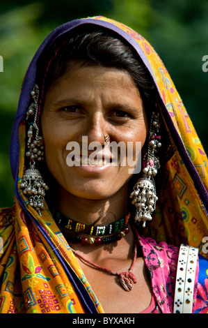 MIR tribeswoman nomadi Dasada India Foto Stock