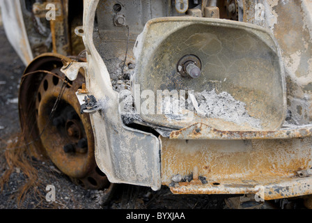 Auto bruciata Foto Stock
