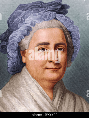 MARTHA WASHINGTON (1731-1802), moglie di George Washington, il primo Presidente degli STATI UNITI D'AMERICA Foto Stock