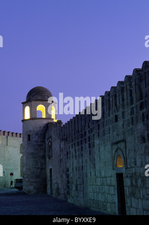 Torre esterna della Grande Moschea di Sousse- Sousse medina, Tunisia Foto Stock