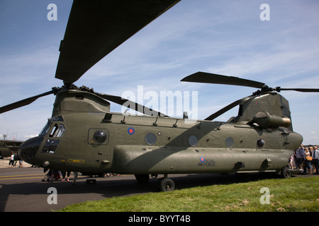 Visualizzazione statica dell elicottero Chinook Foto Stock