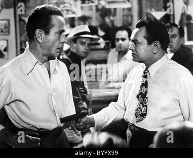 HUMPHREY BOGART, HARRY LEWIS, DAN SEYMOUR, Edward G. Robinson, KEY LARGO, 1948 Foto Stock