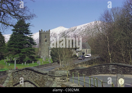 Chiesa del Gesù a Troutbeck Village, Parco Nazionale del Distretto dei Laghi, Cumbria, England, Regno Unito Foto Stock