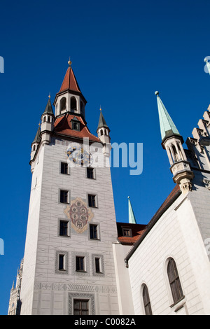 Spielzeugmuseum, Vecchio Municipio, Marienplatz Monaco di Baviera, Germania Foto Stock