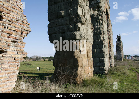 Reliquie in sette acquedotti park di roma, Italia Foto Stock