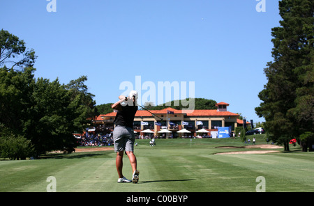 Katherine Hull del Queensland, Australia giocando nel round finale di ActewAgl Royal Canberra Ladies Classic. Foto Stock